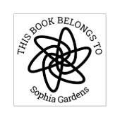 Ex Libris - Geometrische bloem 05 Rubberstempel (Afrduk)