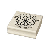 Ex Libris - Geometrische bloem 06 Rubberstempel (Stempel)