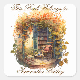 Ex Libris Gepersonaliseerde Referentie Vierkante Sticker