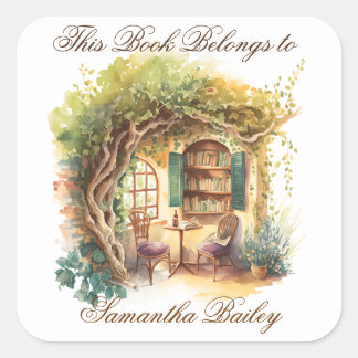 Ex Libris Gepersonaliseerde Referentie Vierkante Sticker