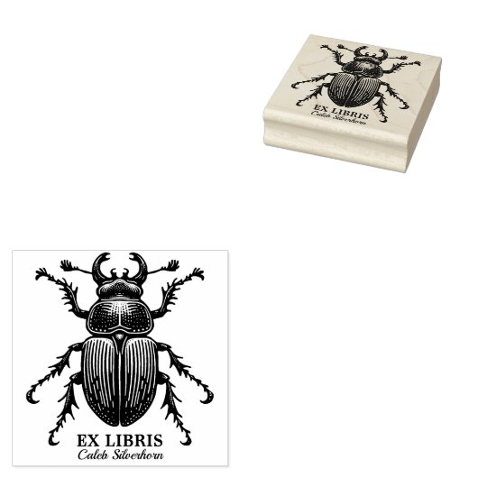 Ex libris - halskever rubberstempel (Gestempeld)