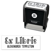 Ex Libris Hart Barbierspaal Streep Bibliotheek Boe Zelfinktende Stempel (In situ)