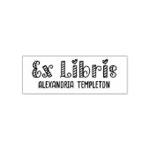 Ex Libris Hart Barbierspaal Streep Bibliotheek Boe Zelfinktende Stempel (Design)
