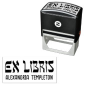 Ex Libris Hebreeuwse Stijl Tekst #2 Bibliotheek Bo Zelfinktende Stempel (In situ)