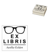 Ex Libris - Hipster Glasses Rubberstempel (Gestempeld)