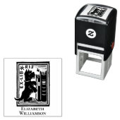 Ex Libris Hond Boekplaat Boek Retour Zelfinktende Stempel (In situ)