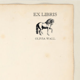  Ex Libris Horse Hippophile Equestrian Boek Rubberstempel