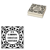 Ex Libris Houten Kunst Stempel - Geometrisch Motie (Gestempeld)