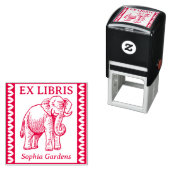 Ex Libris - Indische olifant - Grenzen Zelfinktende Stempel (In situ)