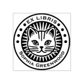 Ex Libris - Kat Rubberstempel (Afrduk)