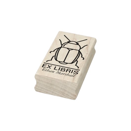 Ex Libris - Kever/Bug v1 Rubberstempel (Stempel)