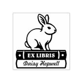 Ex Libris - Konijn Rubberstempel (Afrduk)