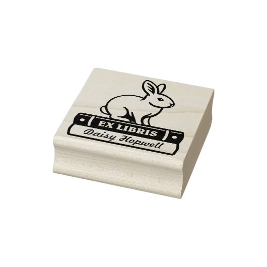 Ex Libris - Konijn Rubberstempel (Stempel)