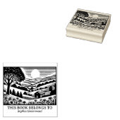 Ex Libris - Landelijk landschap 02 Rubberstempel (Gestempeld)