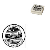 Ex Libris - Landelijk landschap 03 Rubberstempel (Gestempeld)