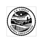 Ex Libris - Landelijk landschap 03 Rubberstempel (Afrduk)