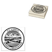 Ex Libris - Landelijk landschap 05 Rubberstempel (Gestempeld)