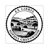 Ex Libris - Landelijk landschap 07 Rubberstempel (Afrduk)