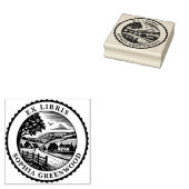 Ex Libris - Landelijk landschap Rubberstempel (Gestempeld)