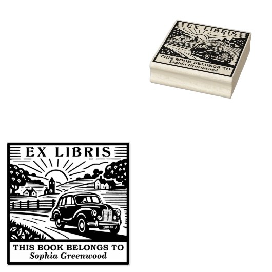 Ex Libris - Landelijk station Rubberstempel (Gestempeld)
