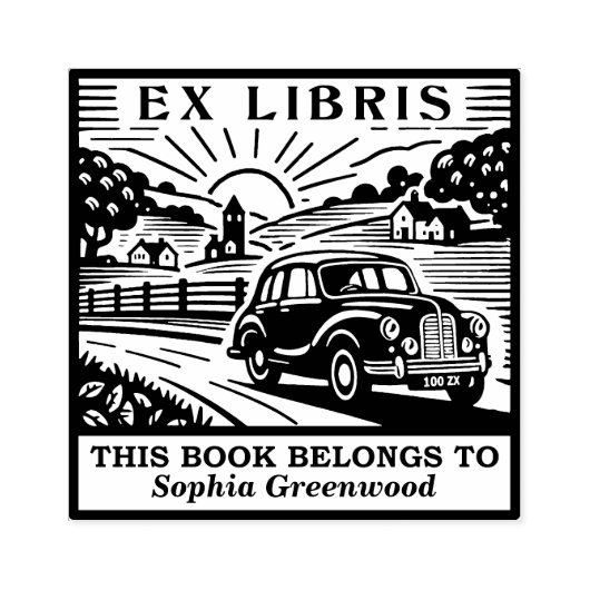Ex Libris - Landelijk station Rubberstempel (Afrduk)