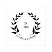  ex libris laurier krans aangepaste boek rubberstempel (Afrduk)