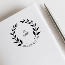  ex libris laurier krans aangepaste boek