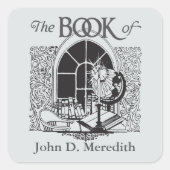 Ex-libris letterpress bookplate label (Voorkant)