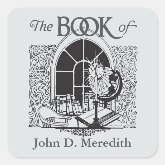 Ex-libris letterpress bookplate label (Voorkant)