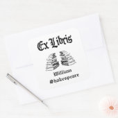 Ex Libris  Letters Boeken Aangepaste Boekplaat Vierkante Sticker (Envelop)