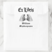 Ex Libris  Letters Boeken Aangepaste Boekplaat Vierkante Sticker (Tas)