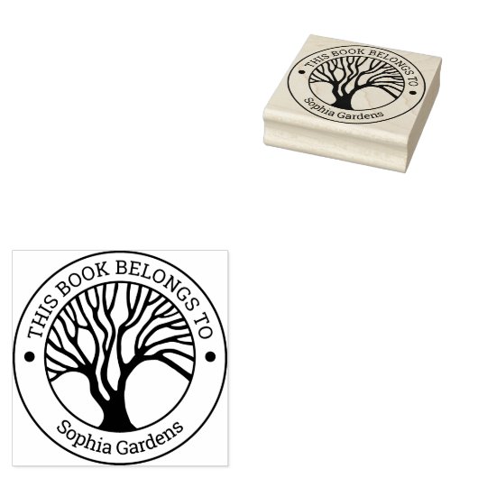 Ex Libris - Levensboom 02 Rubberstempel (Gestempeld)
