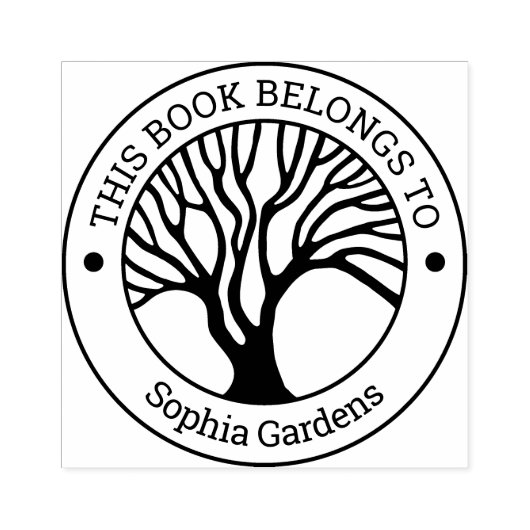 Ex Libris - Levensboom 02 Rubberstempel (Afrduk)