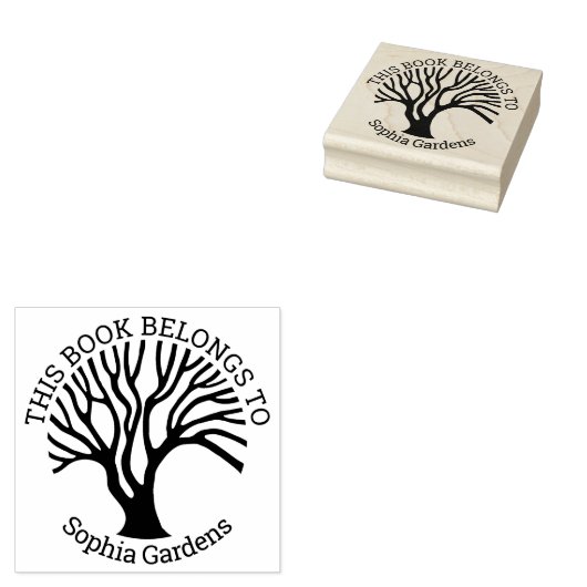 Ex Libris - Levensboom 02v2 Rubberstempel (Gestempeld)