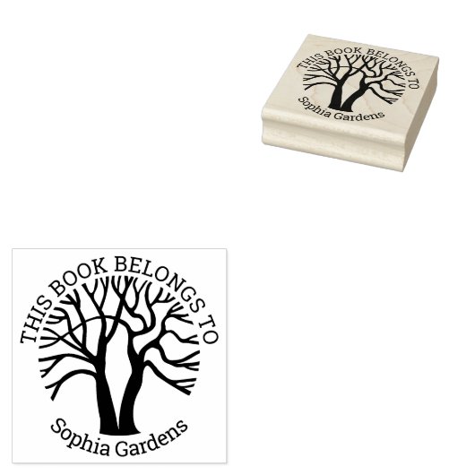 Ex Libris - Levensboom v2 Rubberstempel (Gestempeld)