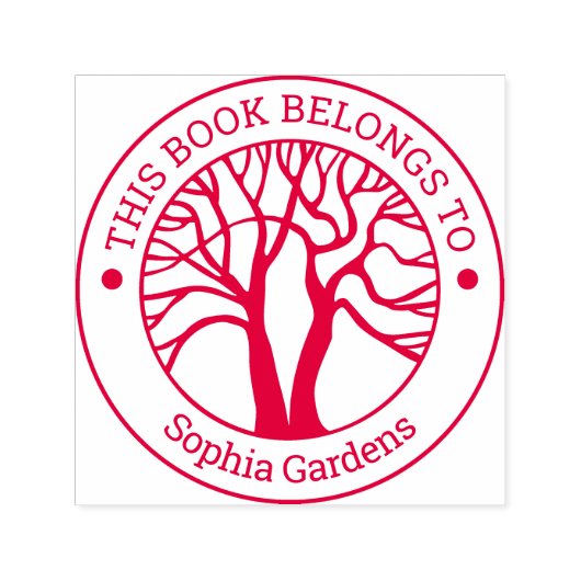 Ex Libris - Levensboom Zelfinktende Stempel (Design)