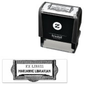 "EX LIBRIS" Library Hardware Bookplate Zelfinktende Stempel (In situ)