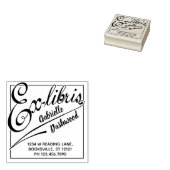 Ex Libris Library of Bookplate Bold Typography Rubberstempel (Gestempeld)