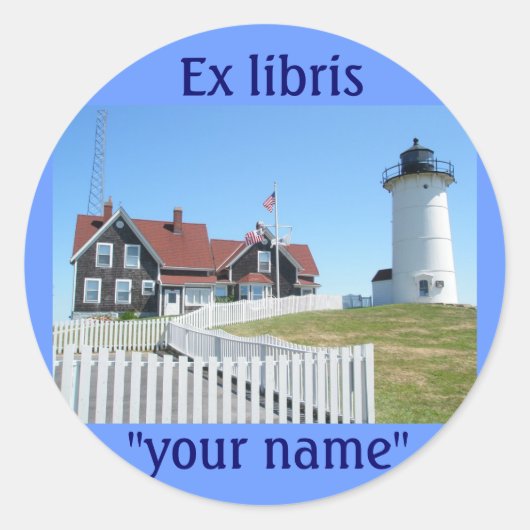 Ex Libris Lighthouse Stickers om aan te passen (Voorkant)