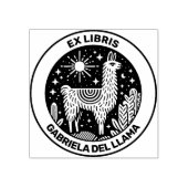 Ex Libris - Llama Rubberstempel (Afrduk)