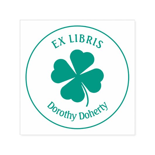 Ex libris met klaver |   zelfinktende stempel (Design)