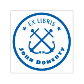 Ex Libris met twee ankers |  Zelfinktende Stempel (Design)