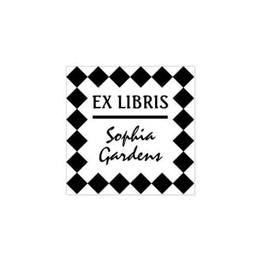 Ex Libris Modern Rubber Stempel (Afrduk)
