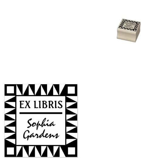 Ex Libris Modern Rubber Stempel (Gestempeld)