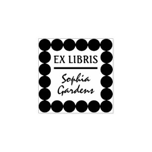 Ex Libris Modern Rubber Stempel