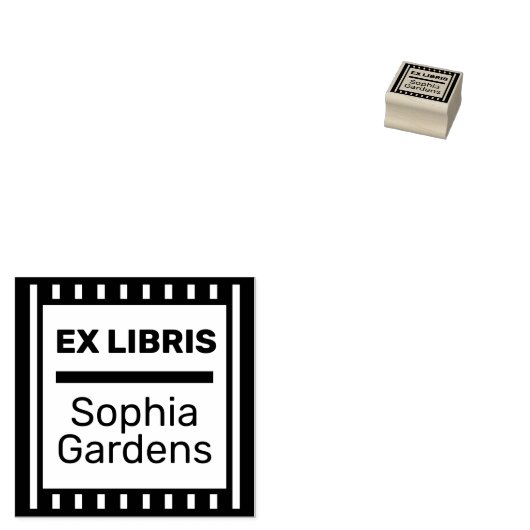 Ex Libris Modern Rubberstempel (Gestempeld)