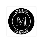 Ex libris Monogram boekenplaat Rubberstempel (Afrduk)