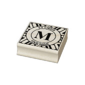 Ex libris Monogram boekenplaat Rubberstempel (Stempel)