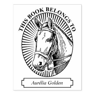 Ex Libris - Mooie paarden Rubberstempel