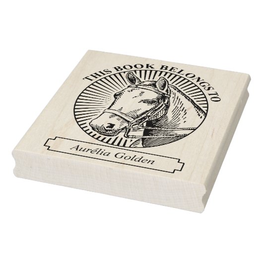 Ex Libris - Mooie paarden Rubberstempel (Stempel)